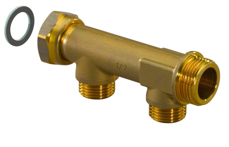 1 - Käyttövesi- ja lämpöjohtoputket Jakotukki Aqua PLUS WTR 3/4"x1/2" 2-osainen c/c50 MS