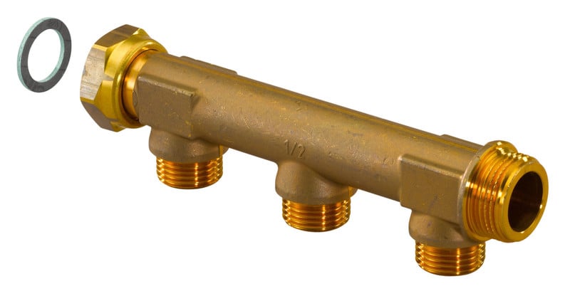 1 - Käyttövesi- ja lämpöjohtoputket Jakotukki Aqua PLUS 3/4"x1/2" 3-osainen c/c50 MS