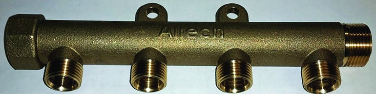 Käyttövesi- ja lämpöjohtoputket Jakotukki ALTECH 4-haarainen MS 3/4"x1/2"