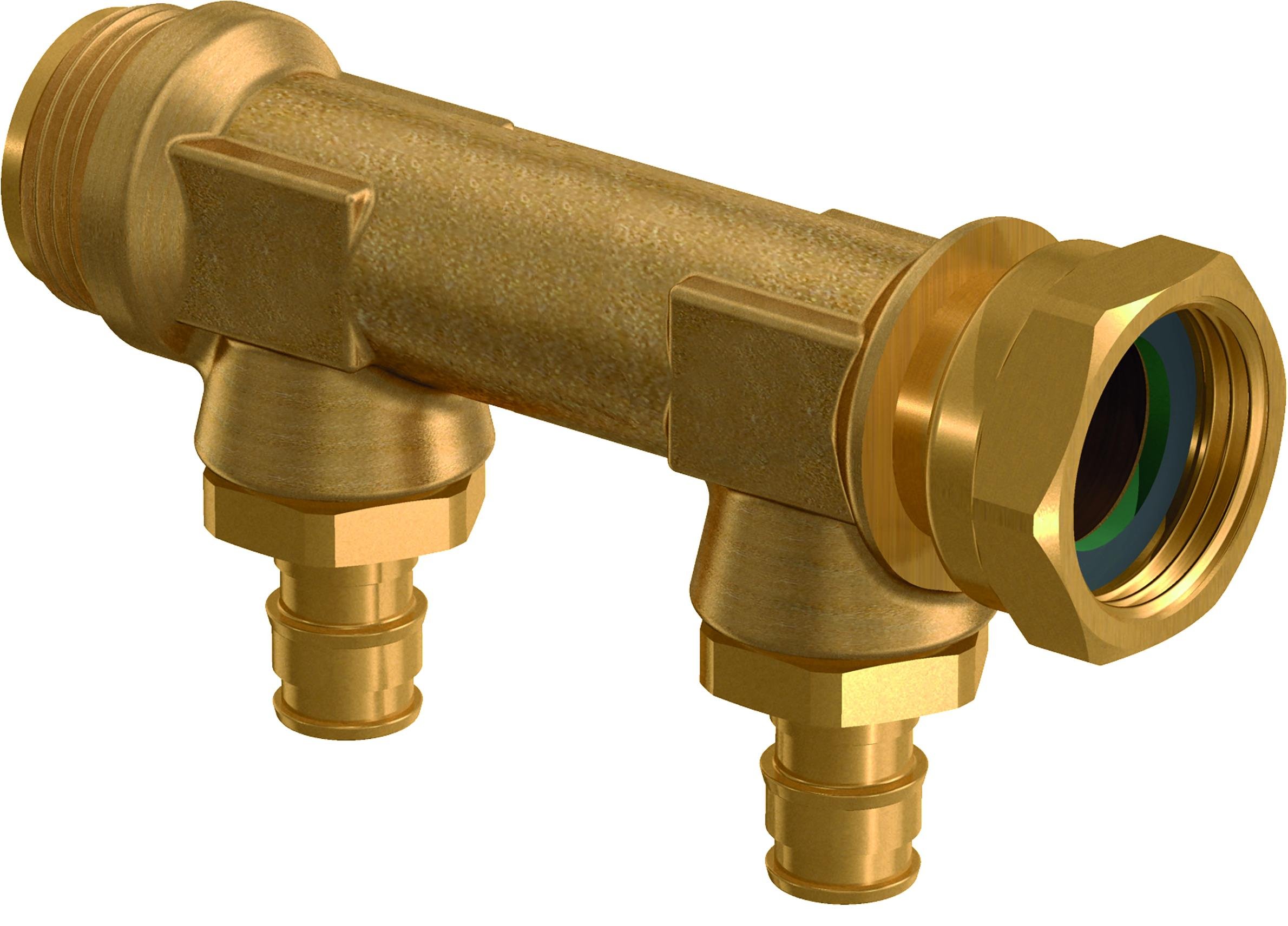 1 - Käyttövesi- ja lämpöjohtoputket Jakotukki Aqua Plus Q&E MS 2x16 3/4" UK/SK c/c50