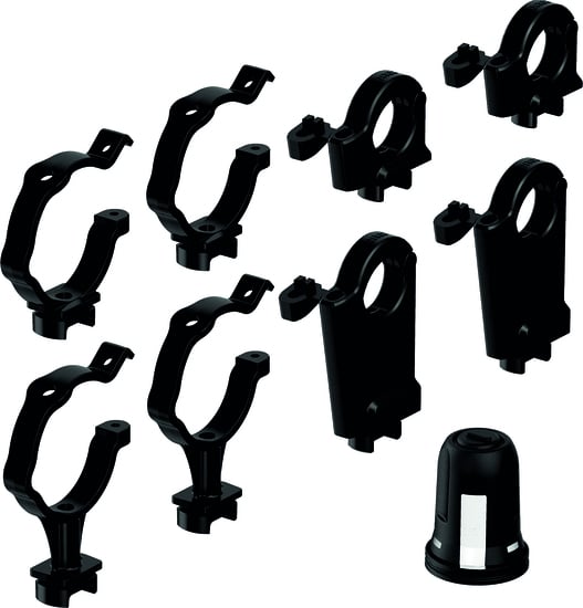 1 - Käyttövesi- ja lämpöjohtoputket Uponor Aqua Plus tarvikepaketti jakotukkikaapille 3/4"