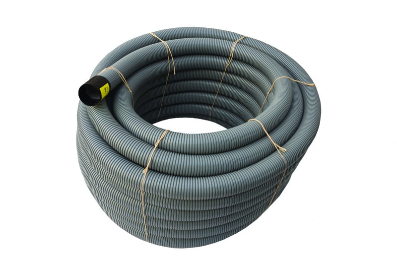 Käyttövesi- ja lämpöjohtoputket Salaojaputki PVC 80/72mm 50m reiätön harmaa