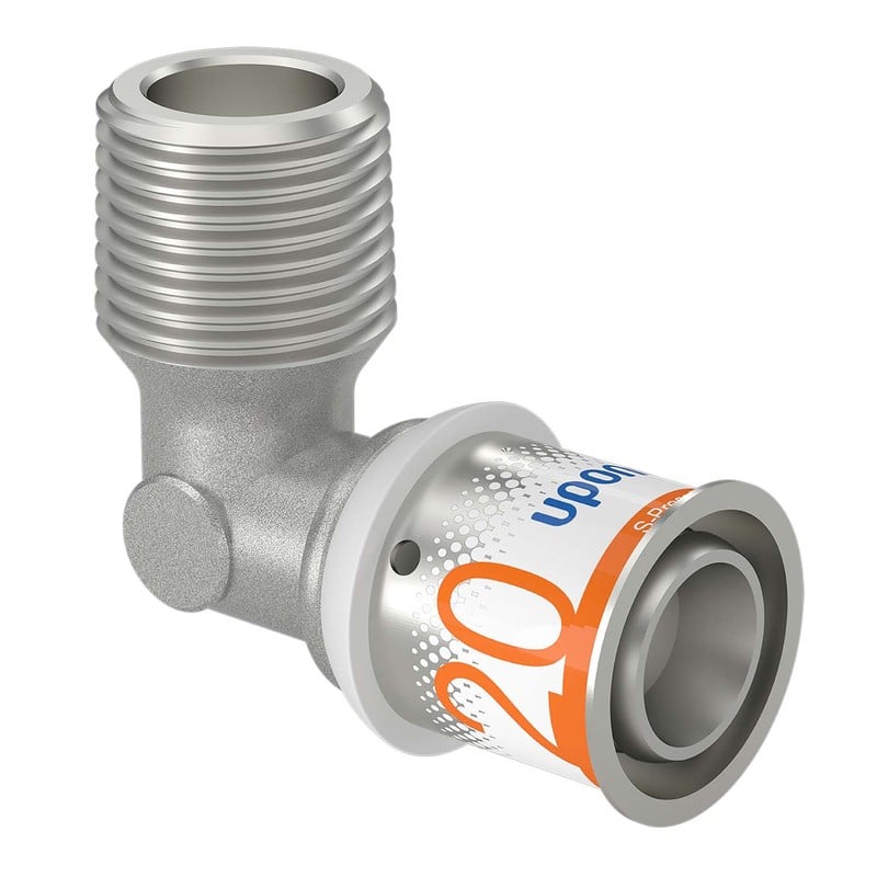 Komposiittiputket ja -osat Puristuskulma S-Press PLUS 20-R3/4"UK MS 90°