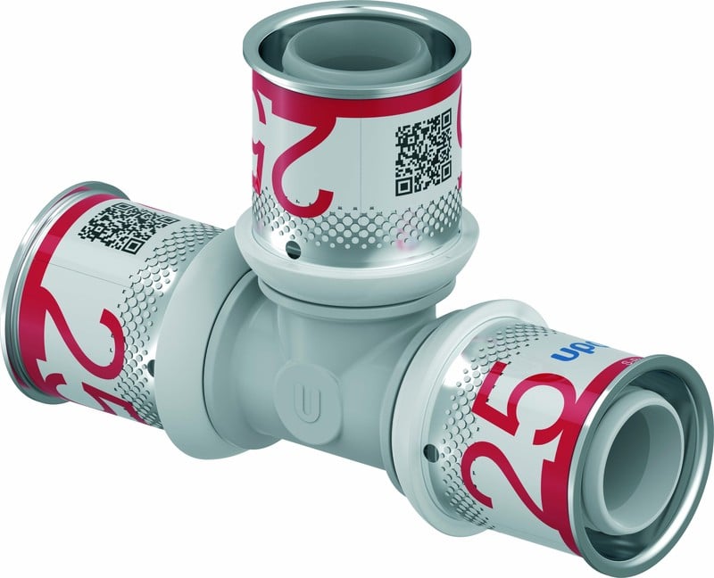 Komposiittiputket ja -osat Puristus T-haara S-Press PLUS 25-25-25 PPSU