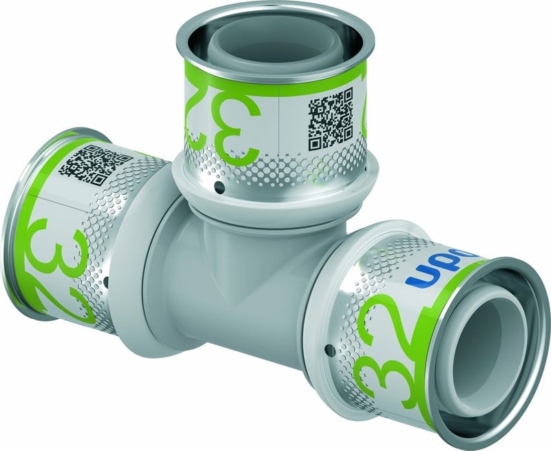 Komposiittiputket ja -osat Puristus T-haara Uponor S-Press PLUS 32-32-32 PPSU
