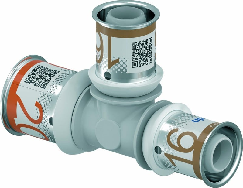 Komposiittiputket ja -osat Puristus T-haara S-Press PLUS 20-16-16 PPSU