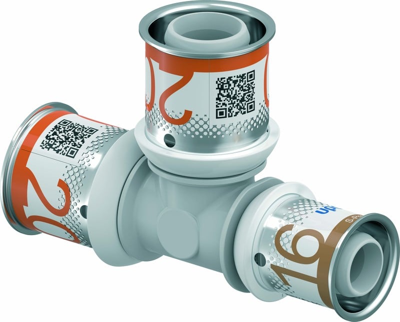 Komposiittiputket ja -osat Puristus T-haara S-Press PLUS 20-20-16 PPSU