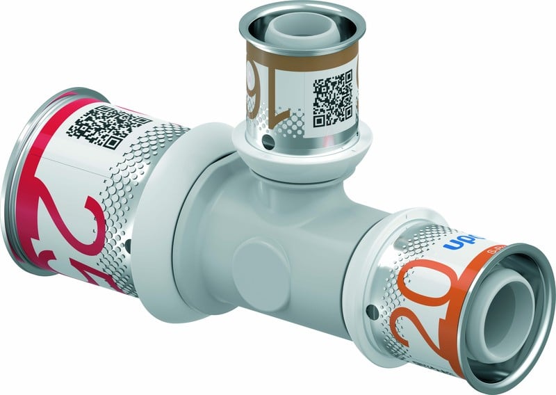 Komposiittiputket ja -osat Puristus T-haara S-Press PLUS 25-16-20 PPSU