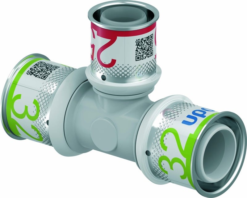 Komposiittiputket ja -osat Uponor S-Press PLUS T-haara 32-25-32 PPSU