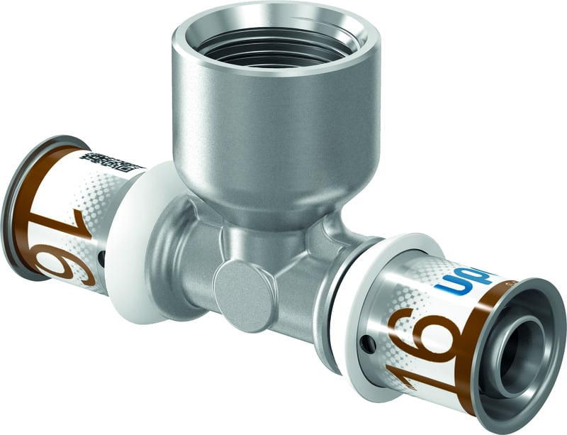 Komposiittiputket ja -osat Puristus T-haara S-Press PLUS 16-RP1/2"SK-16 MS