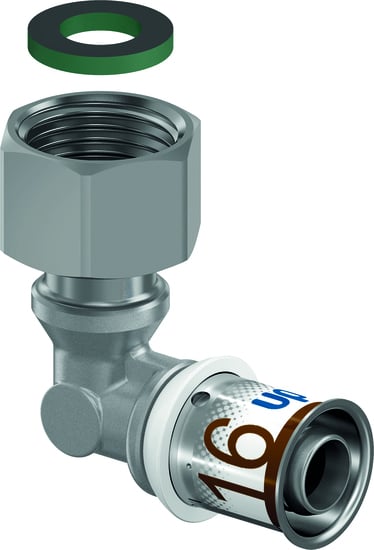 Komposiittiputket ja -osat Puristuskulma Uponor S-Press PLUS 16-G1/2" SN MS