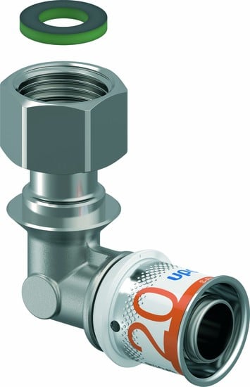 Komposiittiputket ja -osat Puristuskulma Uponor S-Press PLUS 20-G1/2" SN MS