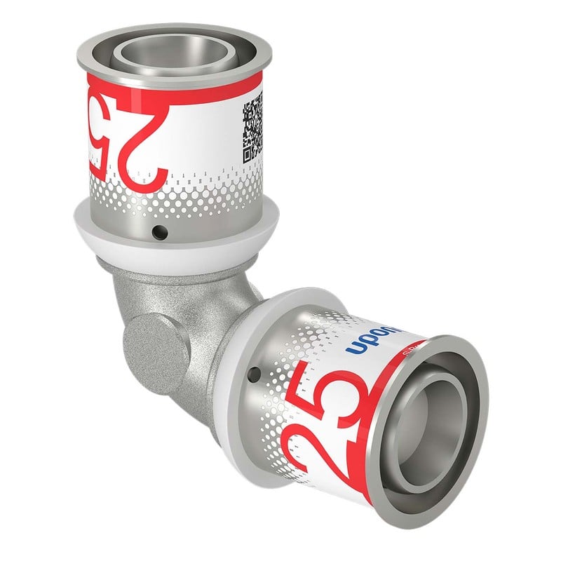 Komposiittiputket ja -osat Puristuskäyrä 90° S-Press PLUS MS 25-25mm