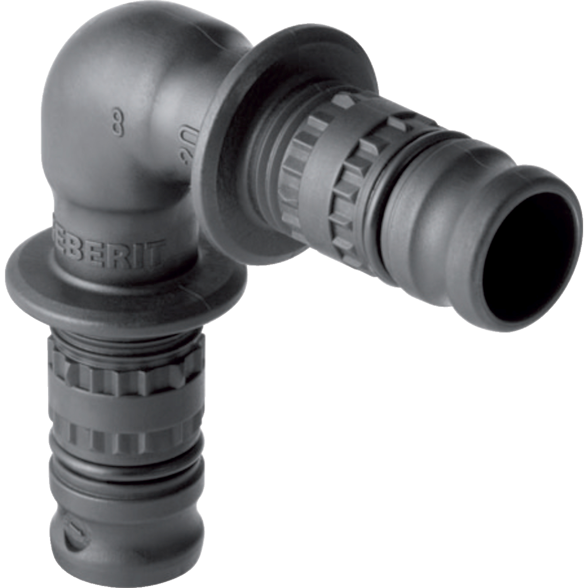 1 - Komposiittiputket ja -osat Puristuskulma Mepla 90° PVDF 63mm
