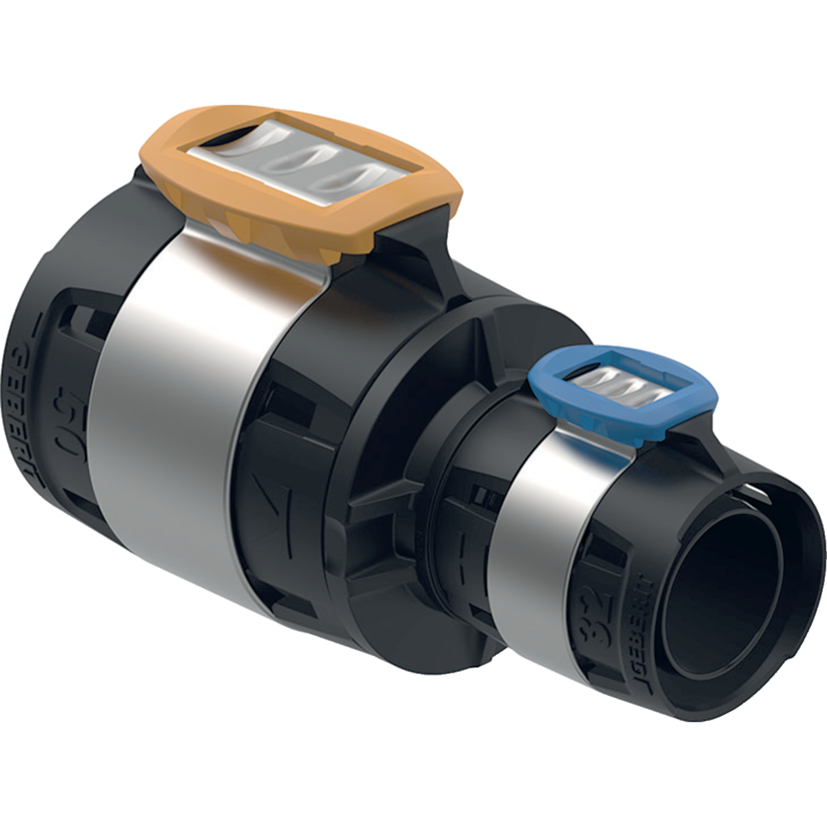 Komposiittiputket ja -osat Supistusliitin Geberit FlowFit 63-40mm PPSU