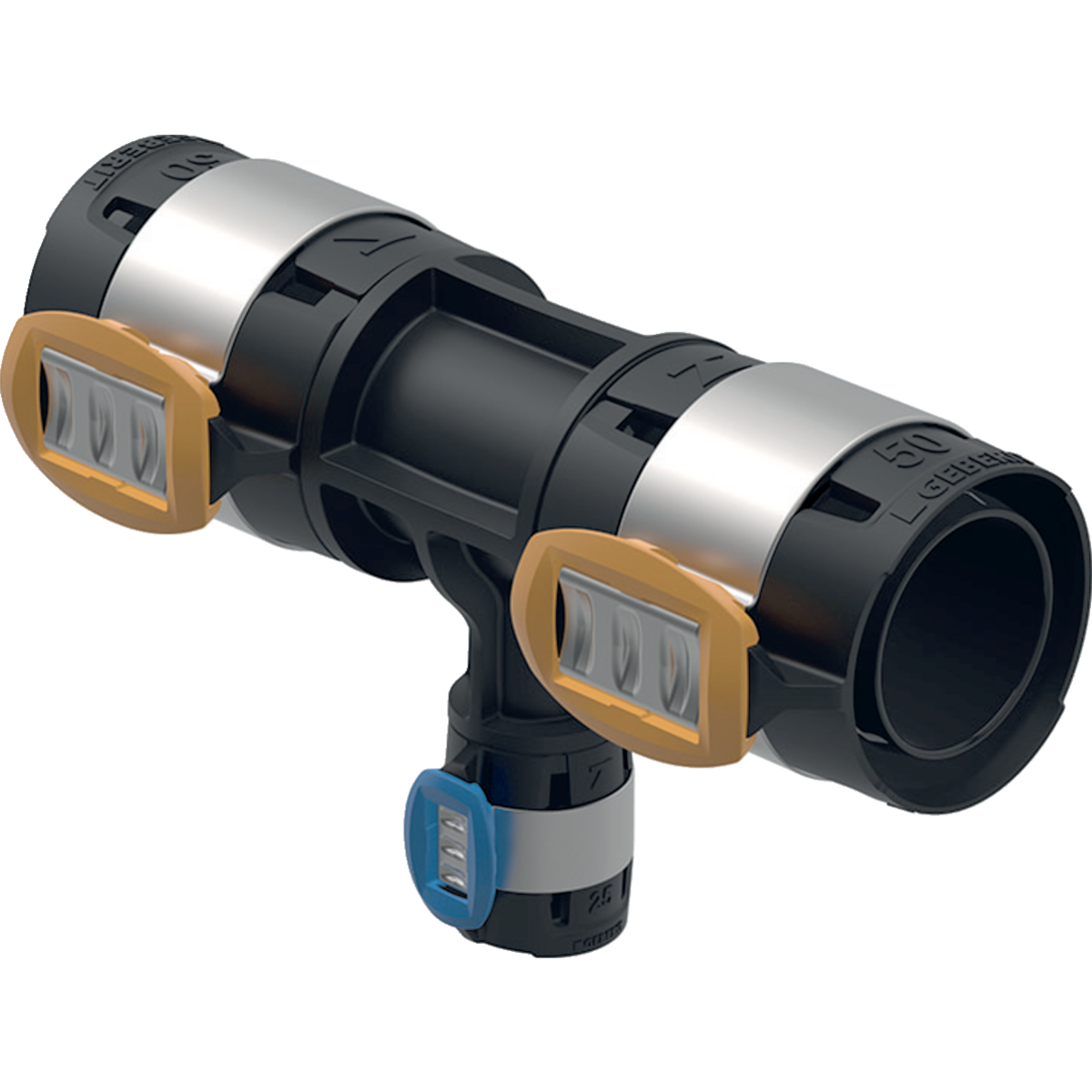Komposiittiputket ja -osat T-haara Geberit FlowFit PPSU 50-32-50mm