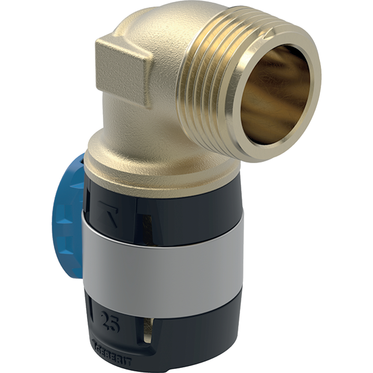 Komposiittiputket ja -osat Puristuskulma 90° Geberit FlowFit 25mm-R1 UK pronssi