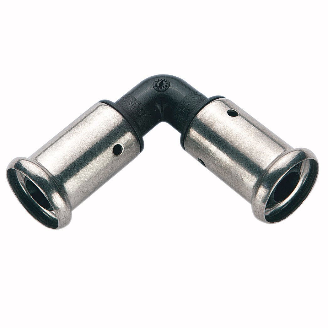 Komposiittiputket ja -osat Puristuskulma Henco PVDF 90° 40mm