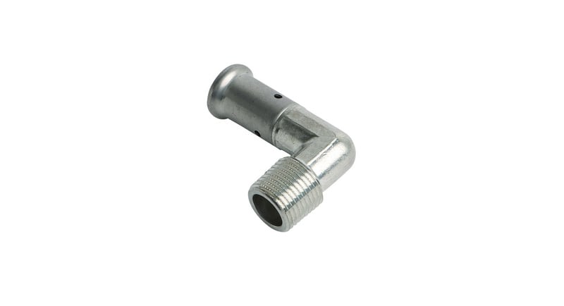 Komposiittiputket ja -osat Puristuskulma Henco 16x1/2" UK 90° MS DZR