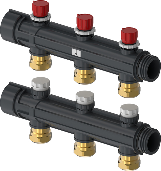 1 - Lattialämmitysputket ja -tarvikkeet Teollisuusjakotukki Uponor Magna 3x25mm PN6
