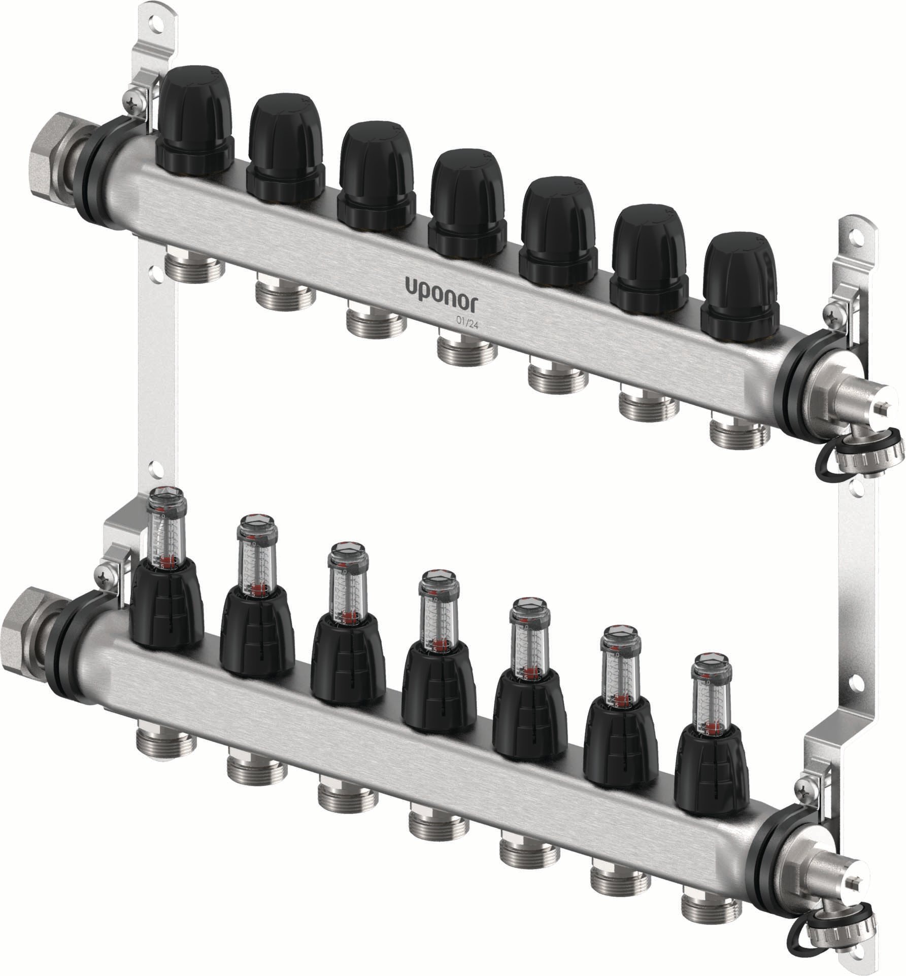 Lattialämmitysputket ja -tarvikkeet Jakotukki Uponor Vario S FM 7xG3/4 RST 460mm