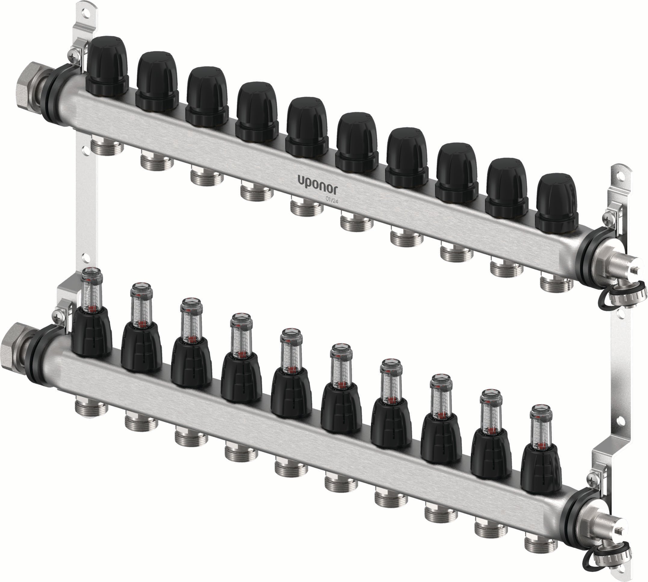 Lattialämmitysputket ja -tarvikkeet Jakotukki Uponor Vario S FM 10-läht RST 610mm