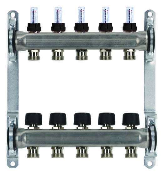 Lattialämmitysputket ja -tarvikkeet Jakotukki WehoFloor 6 lähtöä RST 1" 350x370x80mm