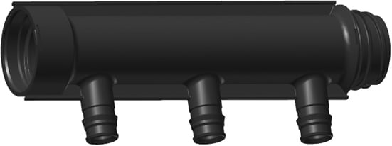 1 - Lattialämmitysputket ja -tarvikkeet Jakotukki Aqua Plus 3x16 c/c50mm PPM 1" Q&E