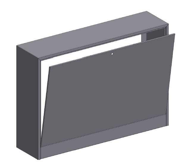 1 - Lattialämmitysputket ja -tarvikkeet Jakotukkikaappi Lite PLUS 1200 RST 7-12piiriä 1200x840x300mm