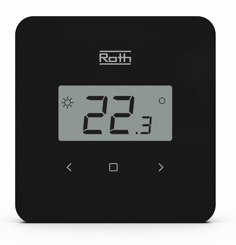 Lattialämmitysputket ja -tarvikkeet Roth Touchline SL langaton termostaatti IR musta 95x90x45mm
