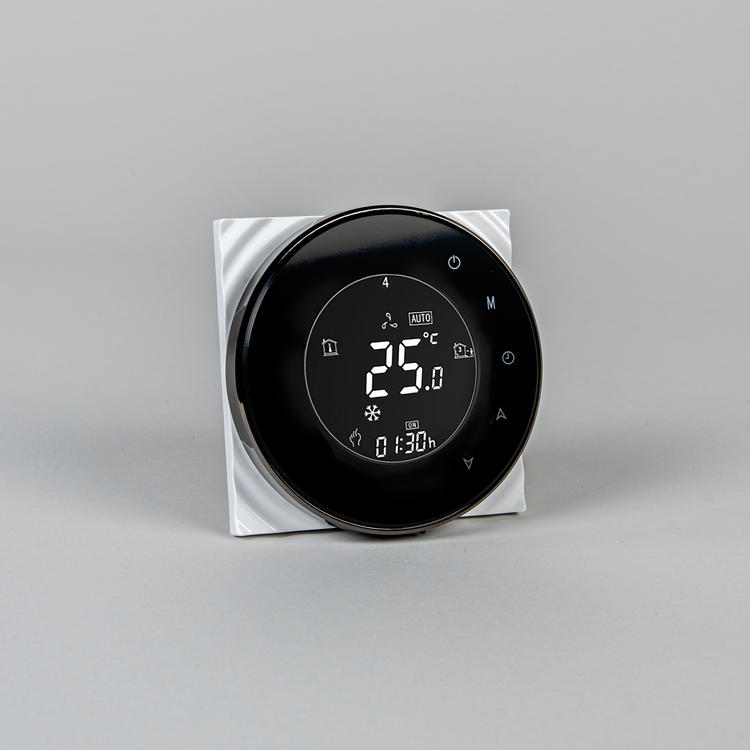 1 - Lattialämmitysputket ja -tarvikkeet Termostaatti Design Round 230V NC/NO musta