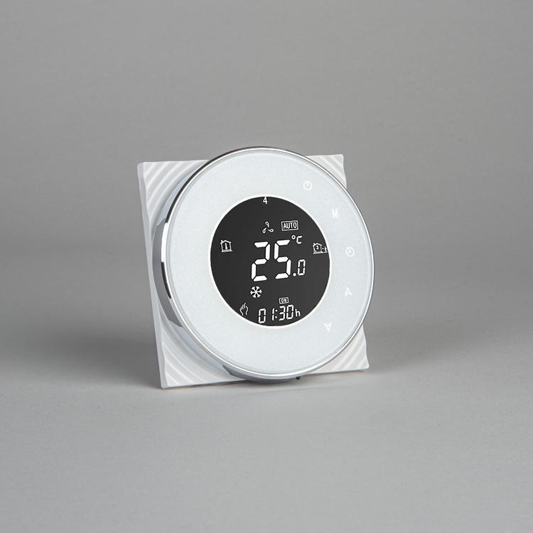 1 - Lattialämmitysputket ja -tarvikkeet Termostaatti Design Round 230V NC/NO Valkoinen 90x90mm