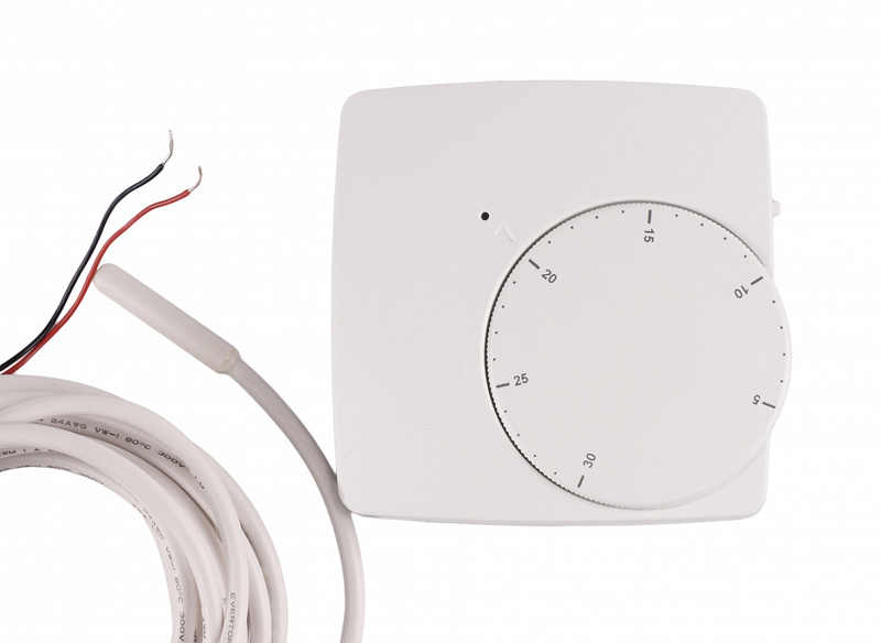 1 - Lattialämmitysputket ja -tarvikkeet Termostaatti RauHeat Basic P-2070 230V 80x80mm + anturi