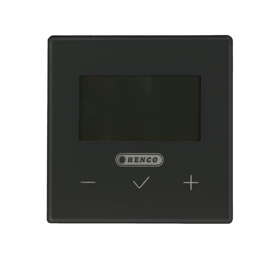 Lattialämmitysputket ja -tarvikkeet Huonetermostaatti Henco Floor langaton digi H+C musta 80x80mm