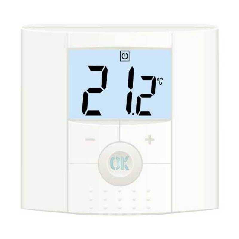 Lattialämmitysputket ja -tarvikkeet Huonetermostaatti WehoFloor RF LCD 83x83x45mm valkoinen