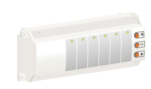 Lattialämmitysputket ja -tarvikkeet Kytkentäyksikkö WehoFloor RF LCD 6-kan 230V