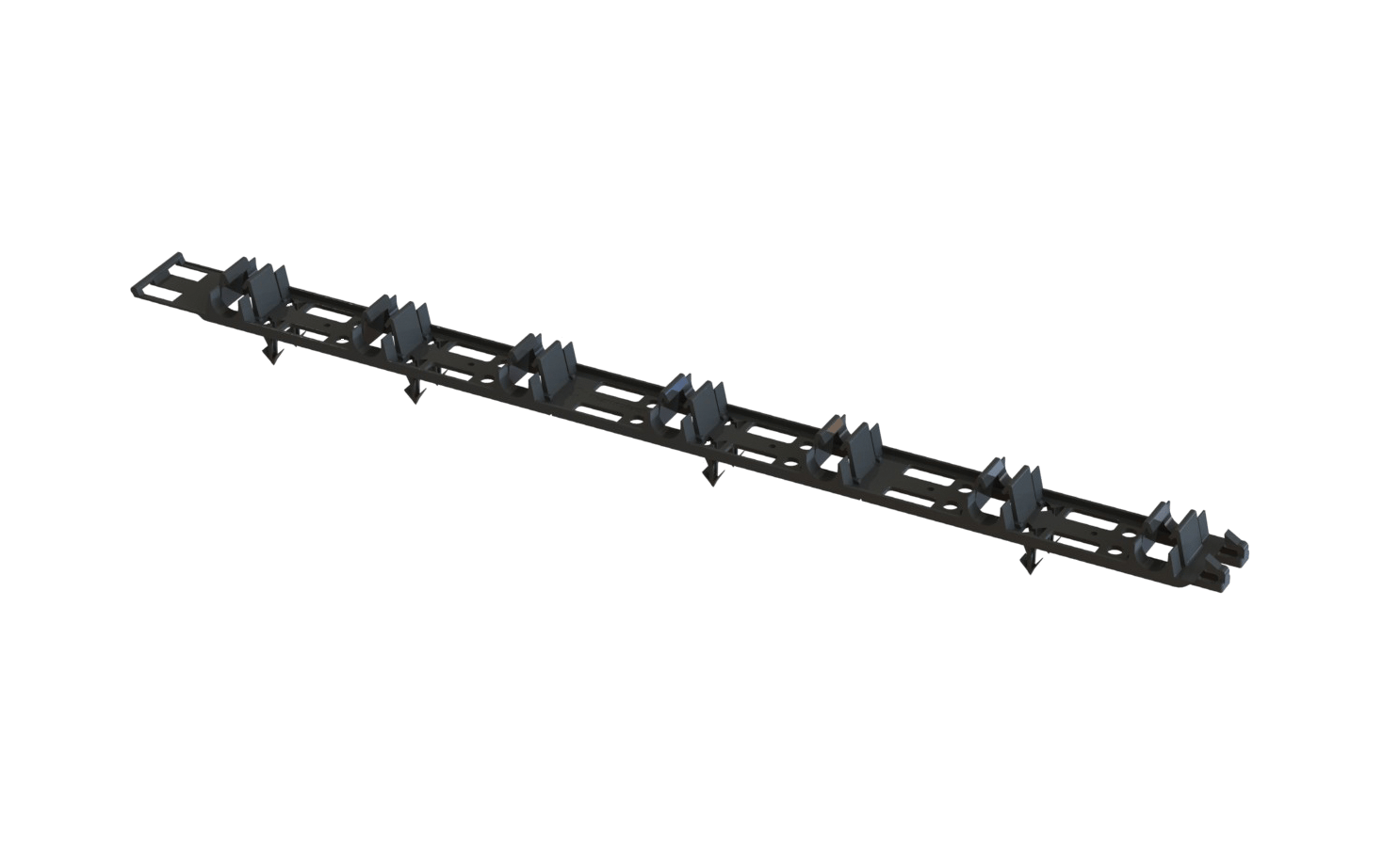 Lattialämmitysputket ja -tarvikkeet Kiinnityskisko 16-20mm hakaset 3,5m (5x0,7m) muovi