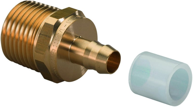 1 - Lattialämmitysputket ja -tarvikkeet Q&E-liitin Minitec 9.9mm-R1/2" UK MS