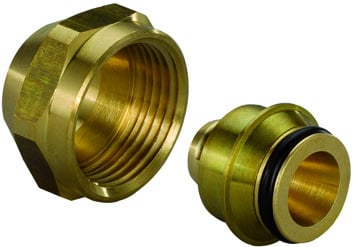 1 - Lattialämmitysputket ja -tarvikkeet PEX-liitin Uponor Vario 16x1.8/2.0-G3/4" MS Eurocone
