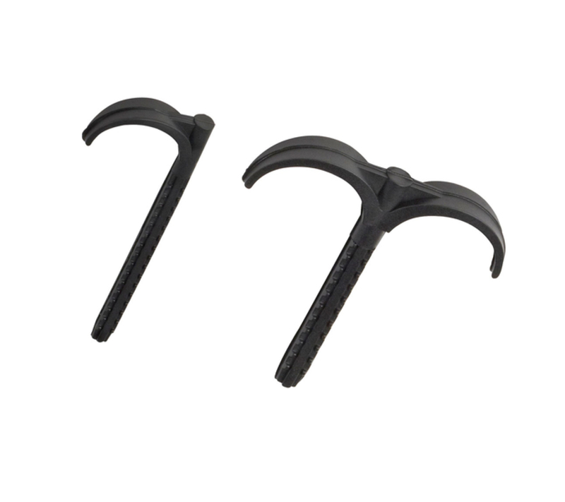 Putken kiinnitys Kaksoisputkihaka 60mm 14-34mm muovi musta