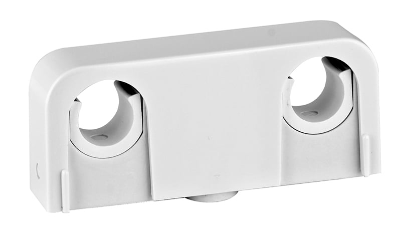 Putken kiinnitys Snap-pidin 2-os 16/20mm cc60 L=90mm valkoinen