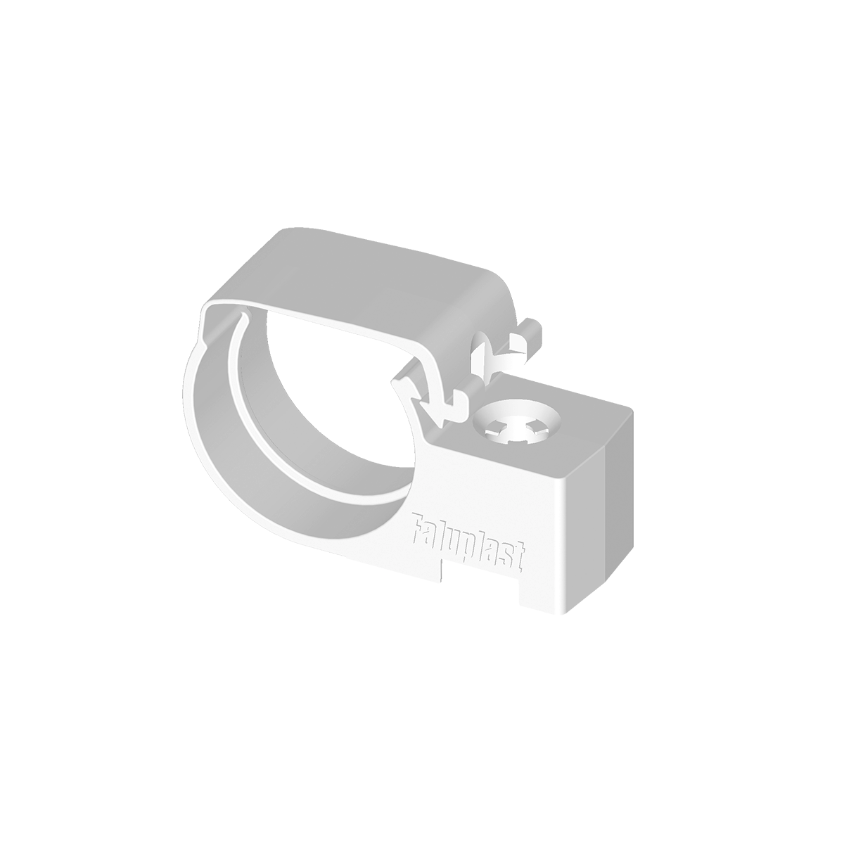 1 - Putken kiinnitys Putkipidin Snappex 25mm 1-os PP valkoinen