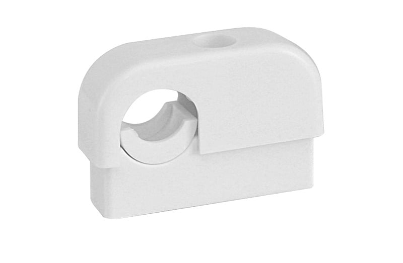 1 - Putken kiinnitys Putkipidin Falu 15-22mm PP valk. cv25 L=60mm 10kpl