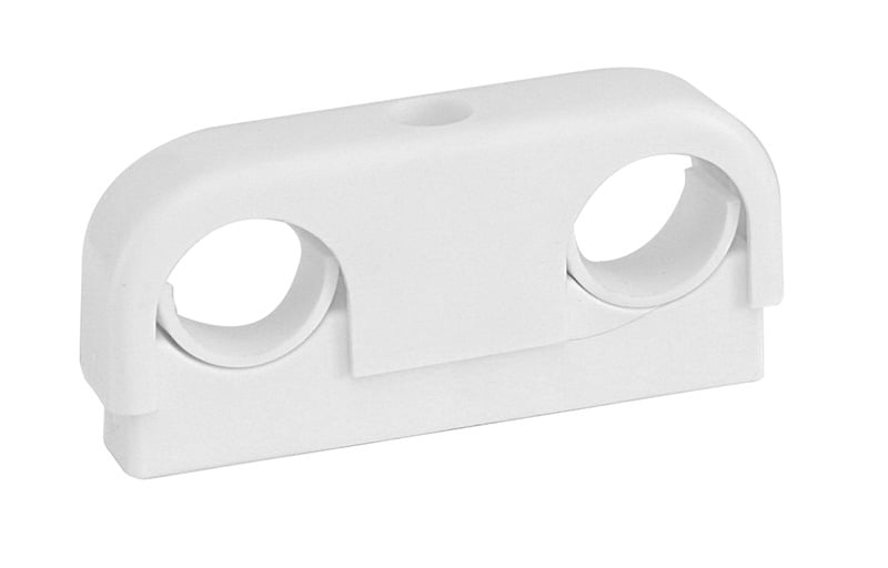 Putken kiinnitys Putkipidin 2-os. 22-28mm c-c 60mm PP valkoinen