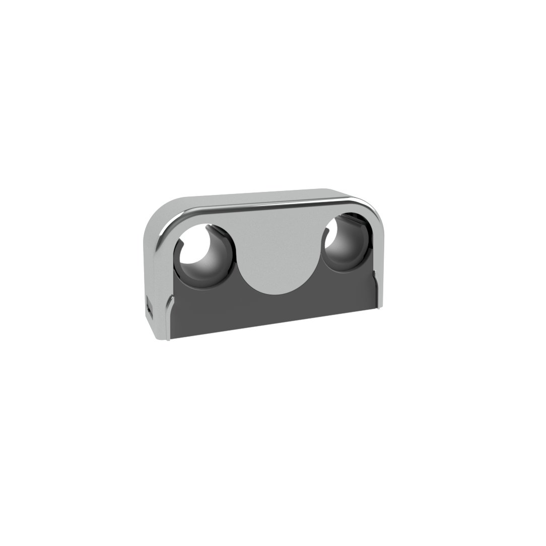 1 - Putken kiinnitys Putkikannake Purus Clip 12/15/16mm 2-os K/K 40 kromi