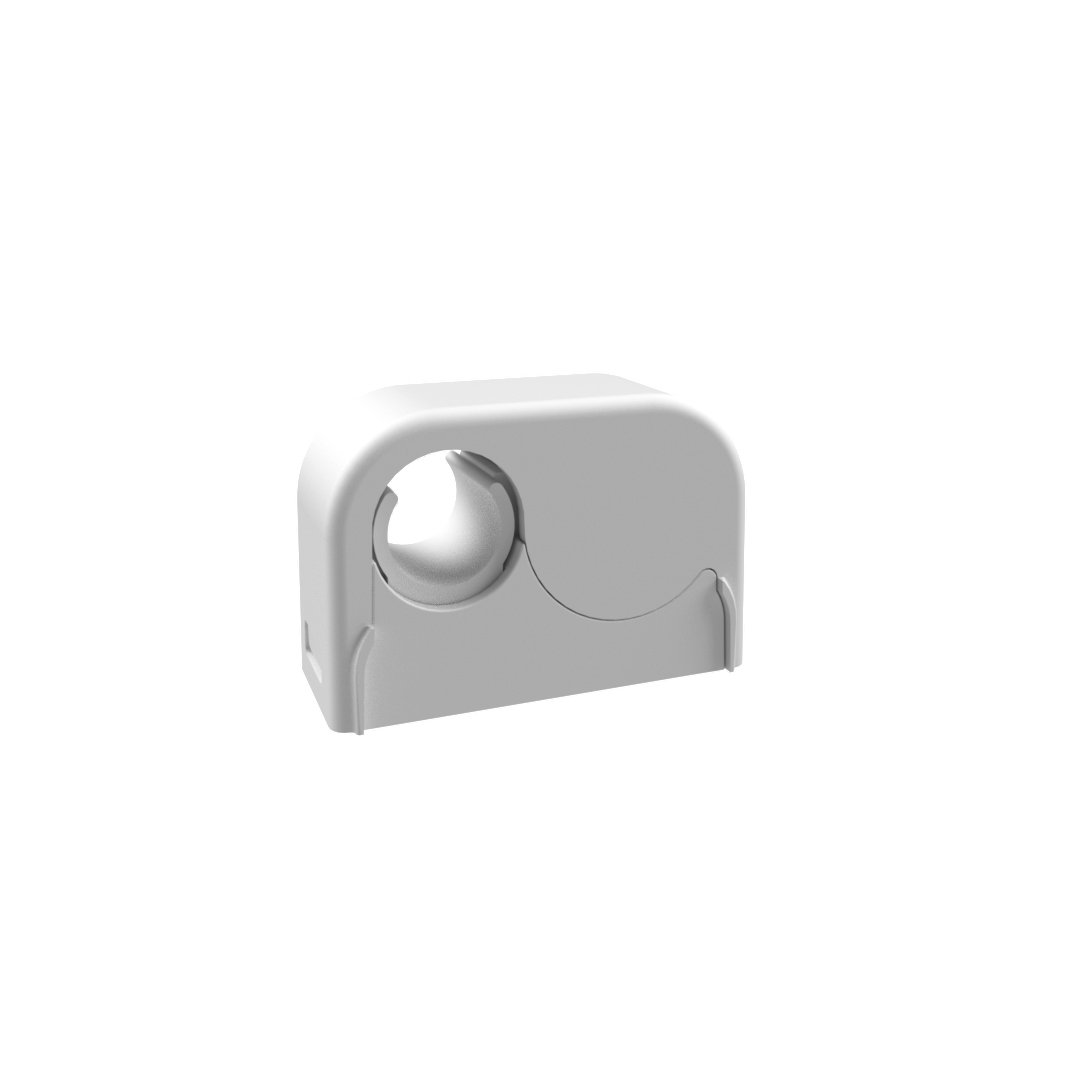 1 - Putken kiinnitys Purus Clip putkikannake 1-os. valk. 12/15/16mm