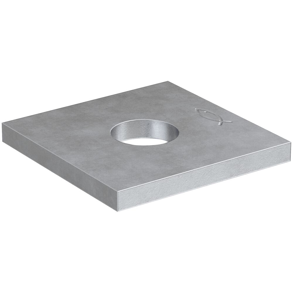 1 - Kiinnitys-, tiivistys- ja merkitsemistarvikkeet Kasauslevy fischer FFF 1 HDG 40x40x4mm 25kpl