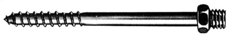 1 - Kiinnitys-, tiivistys- ja merkitsemistarvikkeet Jalkaruuvi M8x100mm laipalla ZN