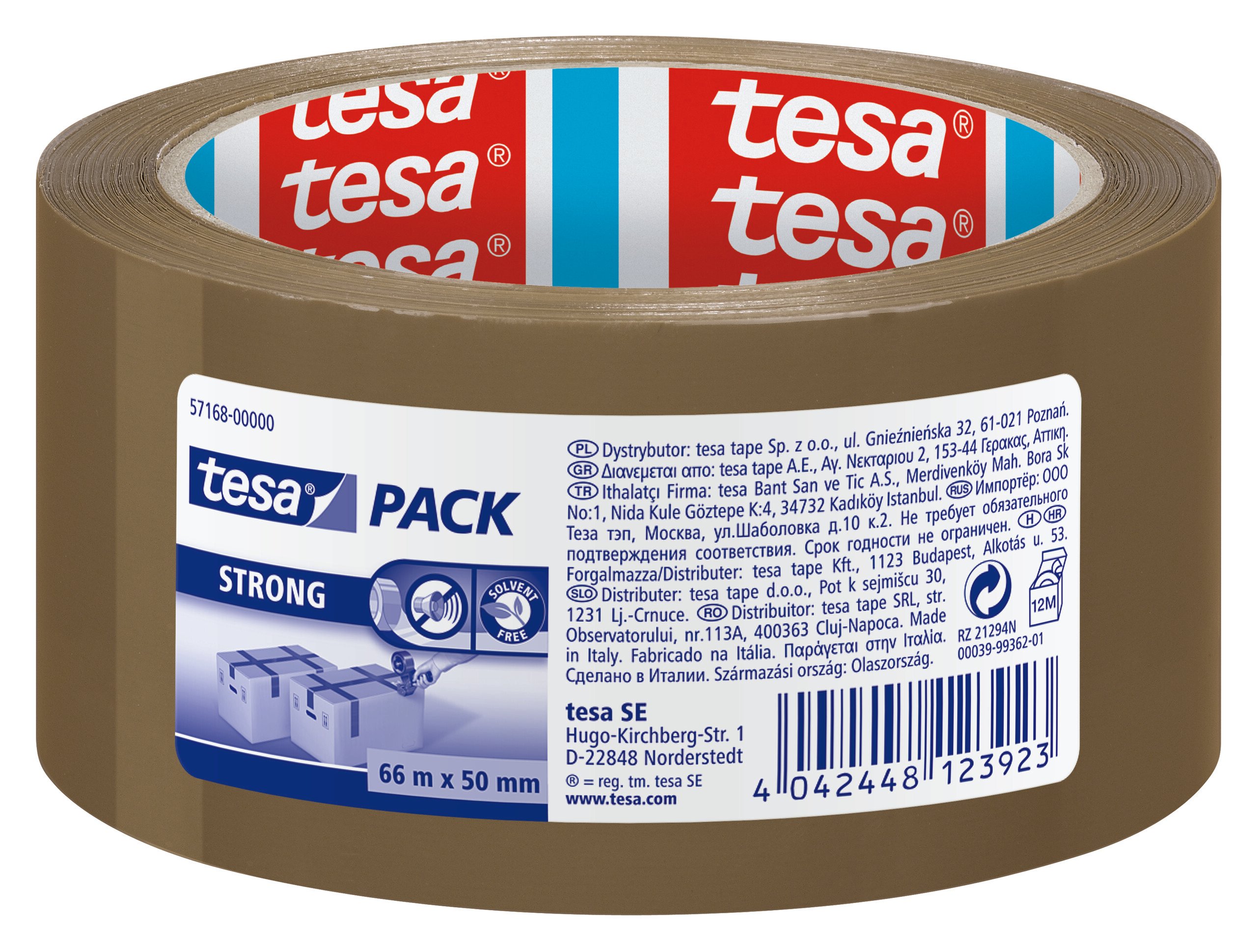 1 - Kiinnitys-, tiivistys- ja merkitsemistarvikkeet Pakkausteippi tesa Strong PP 50mm x 66m