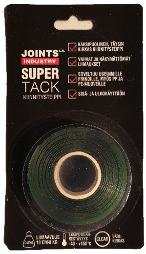 1 - Kiinnitys-, tiivistys- ja merkitsemistarvikkeet Akryyliteippi JOINTS Supertack